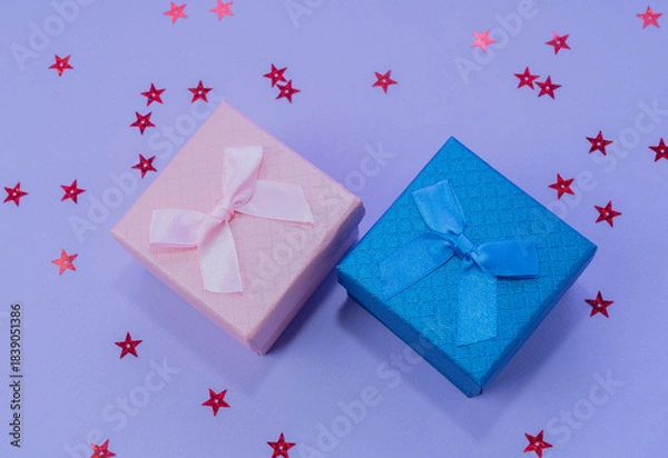 Obraz Colorful gift boxes with ribbons 