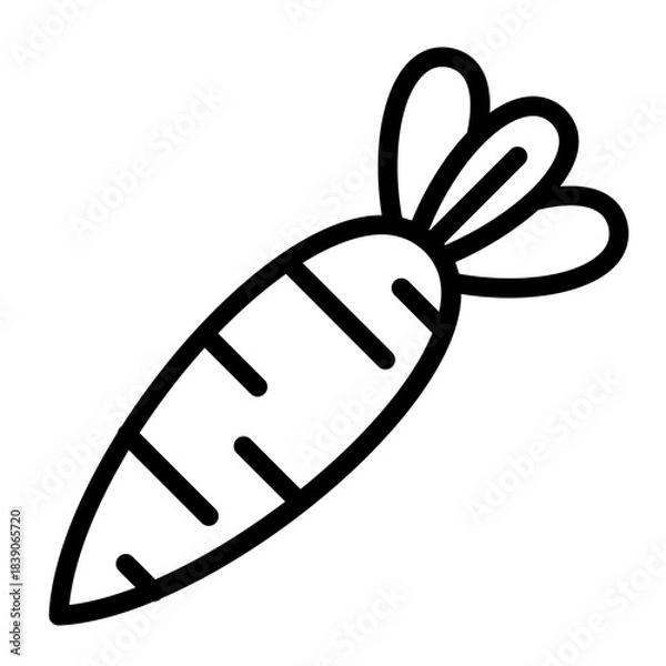 Fototapeta carrot outline icon