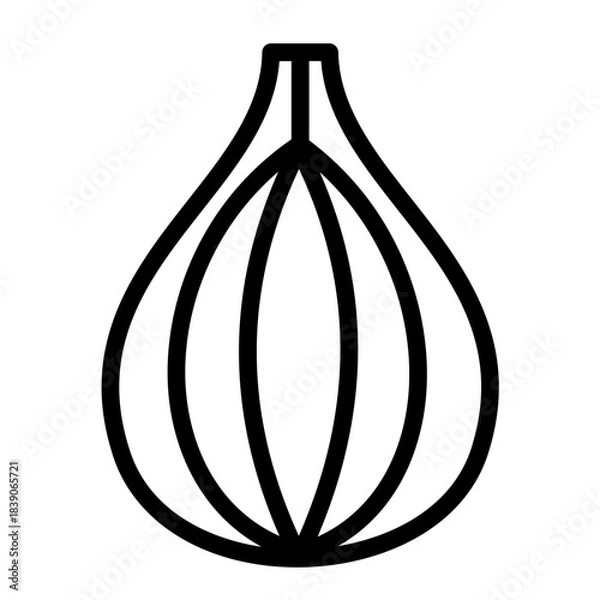Fototapeta red onion outline icon