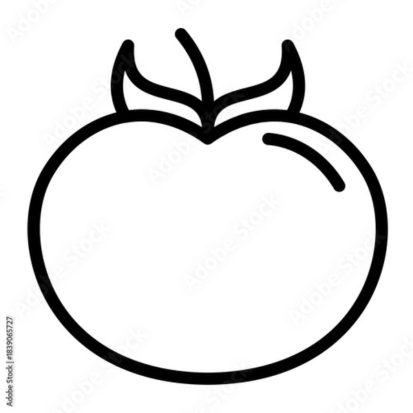 Fototapeta tomato outline icon