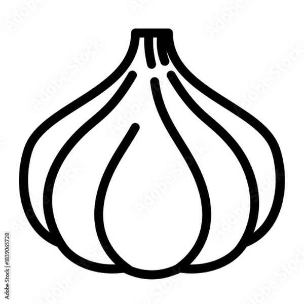 Fototapeta garlic outline icon