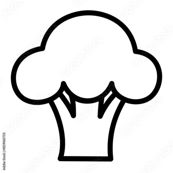 Fototapeta broccoli outline icon