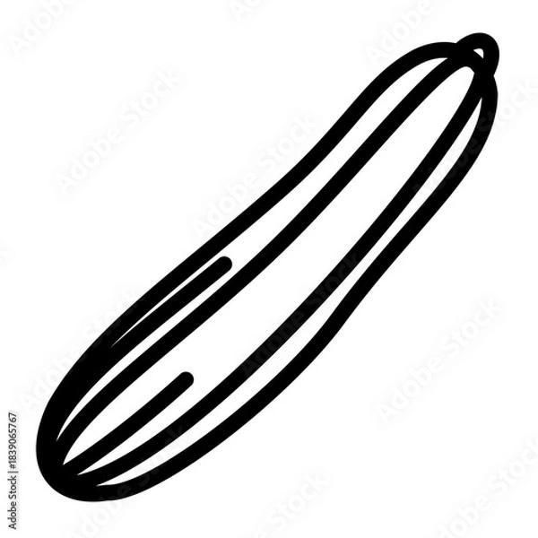 Fototapeta cucumber outline icon