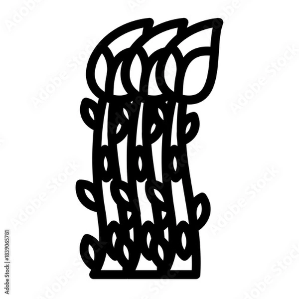 Fototapeta asparagus outline icon