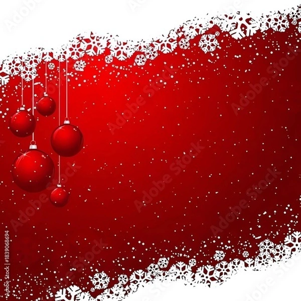 Obraz red christmas background