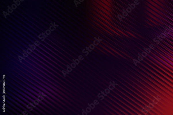 Fototapeta Diagonal dark purple and red ribbed texture abstract background with dramatic lighting and gradient effect