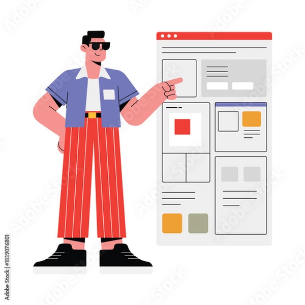 Obraz Final Presentation Vector Flat Illustration EPS 10 File