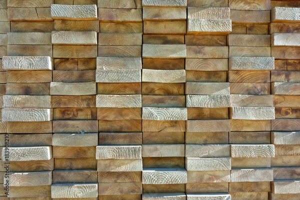 Fototapeta 積み上げられた木材板
