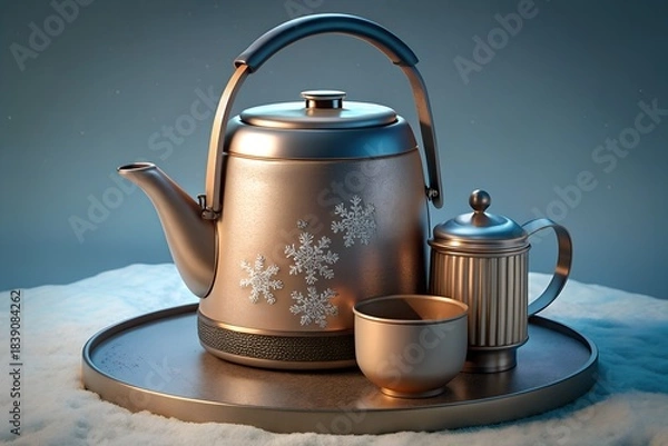 Fototapeta teapot and cup