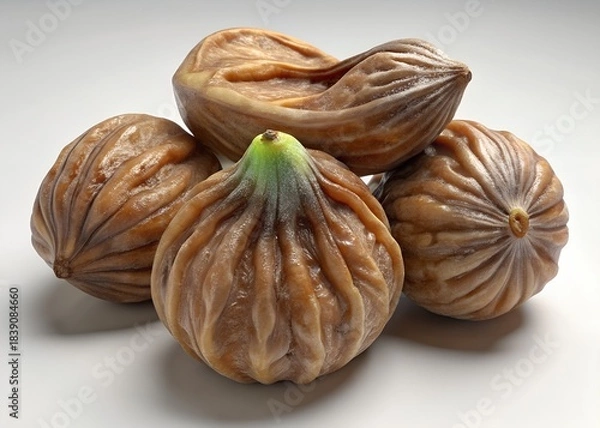 Fototapeta dried figs on a white background