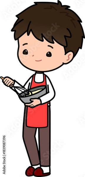 Fototapeta boy cooking