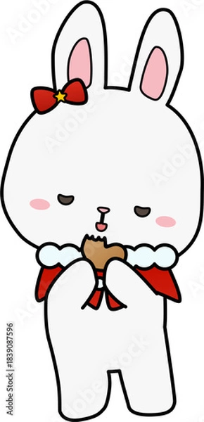 Obraz rabbit eating gingerbread