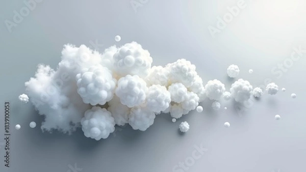 Fototapeta Cloud dispersing device simple abstract art image