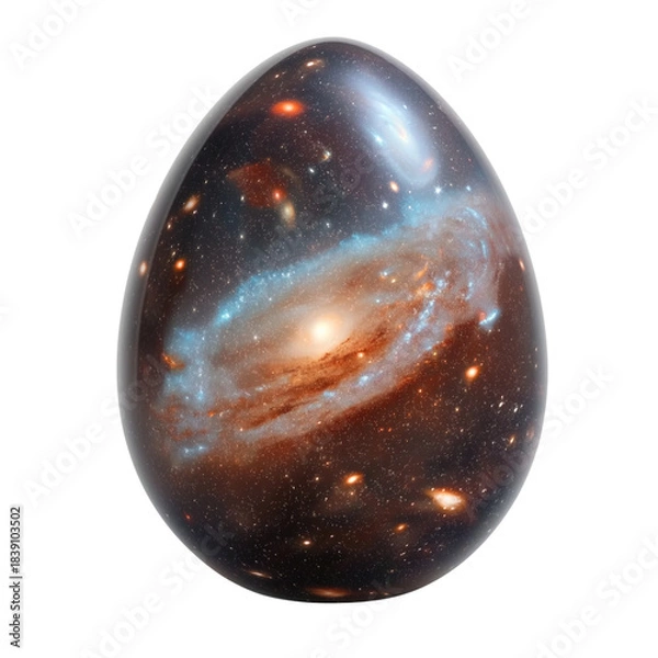 Fototapeta Galaxy Egg Shape isolated on a transparent background