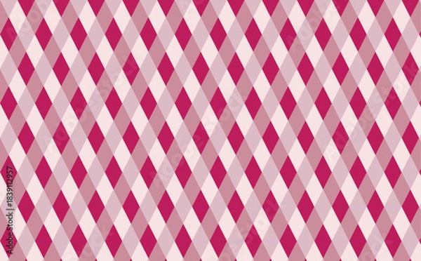 Obraz バレンタイン配色　チェック背景　パターンスウォッチ