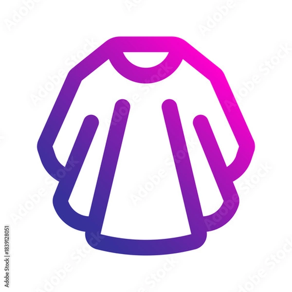 Obraz barber cape line gradient icon