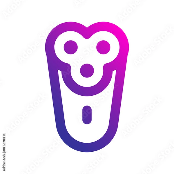 Obraz electric shaver line gradient icon