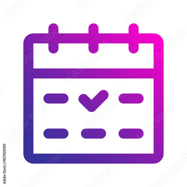 Obraz booking line gradient icon