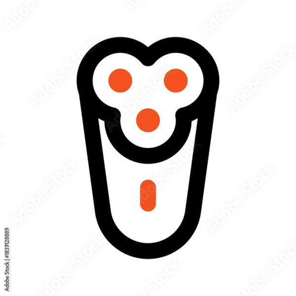 Obraz electric shaver outline color icon