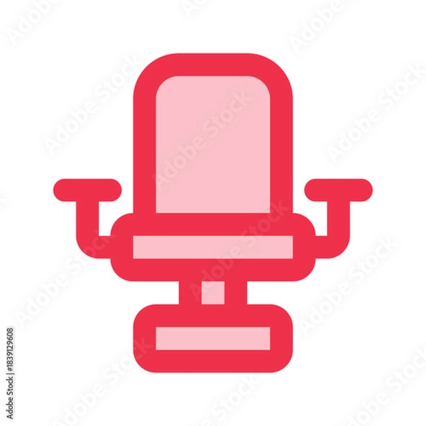 Obraz barber chair outline fill icon