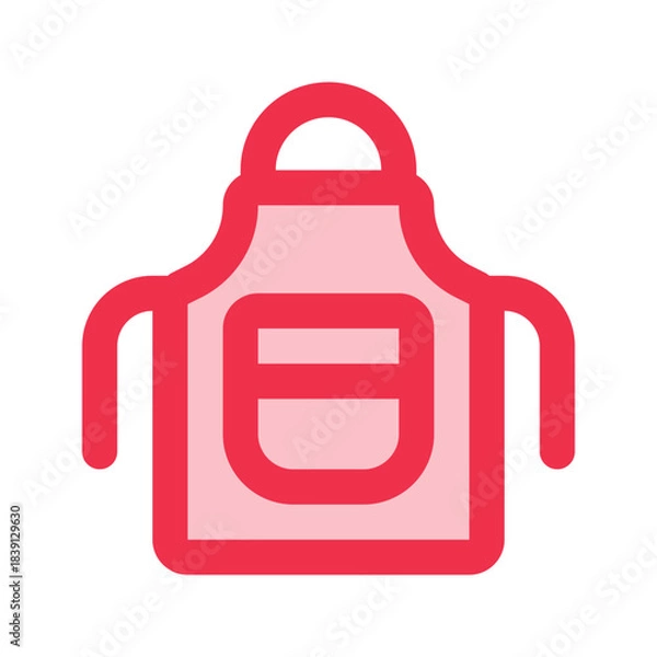 Obraz barber apron outline fill icon