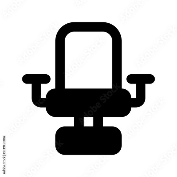Obraz barber chair solid line icon