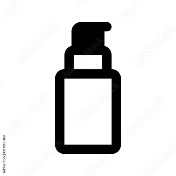 Obraz shaving cream solid line icon