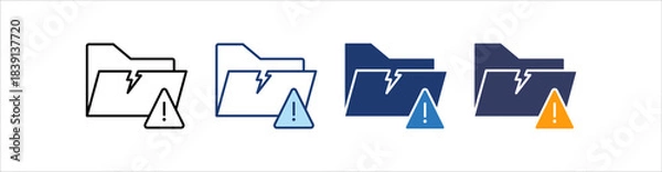 Obraz Data Breach Icon Set Multiple Style Collection