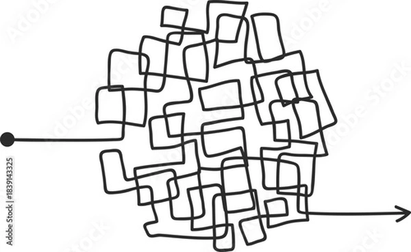 Obraz Navigating complex problems finding a clear solution path