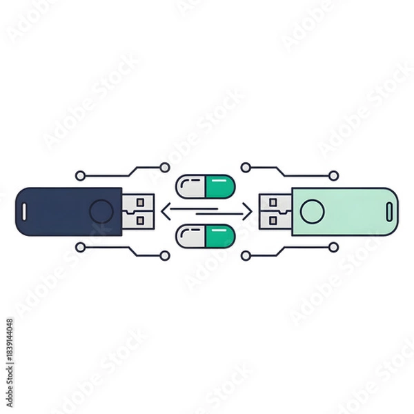 Fototapeta Secure device connection with protection confirmation