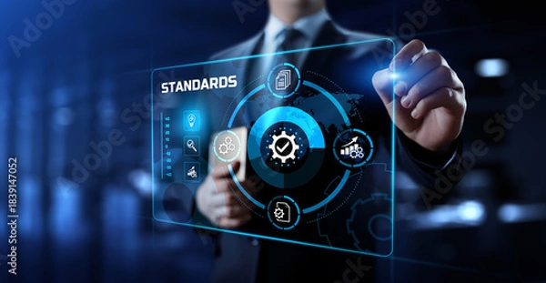 Obraz Standard ISO quality control assurance standardisation certification.