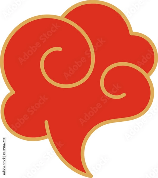 Obraz Auspicious ruyi cloud symbolizing good fortune and prosperity