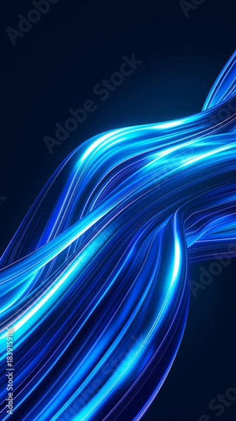 Obraz Electric Blue Energy Lines Abstract Background