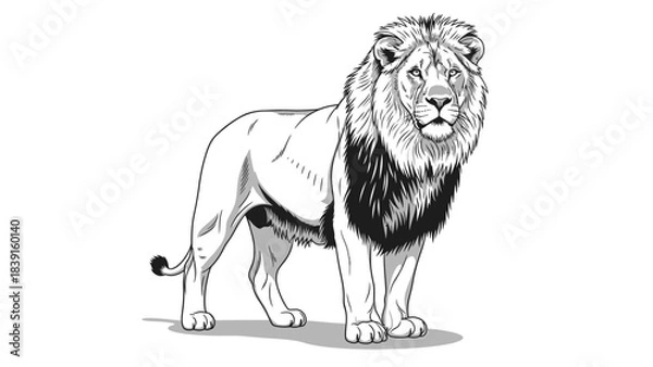 Obraz lion vector illustration