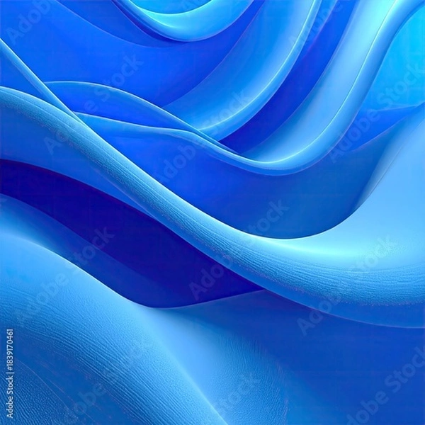 Obraz Abstract blue flowing forms