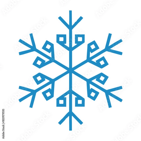 Obraz Square-Detail Geometric Snowflake Icon