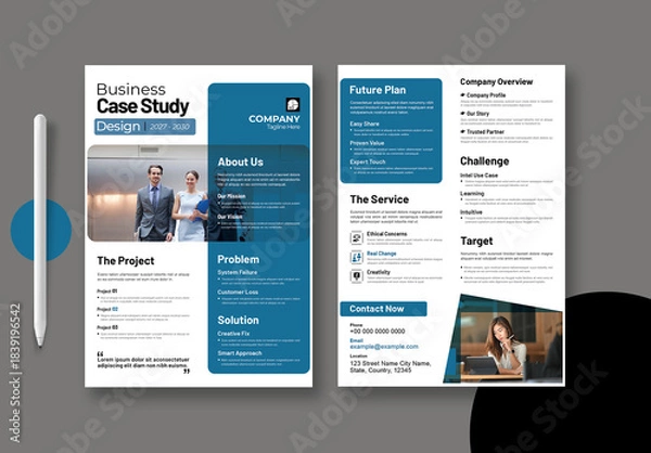 Obraz Case Study Design Template Layout