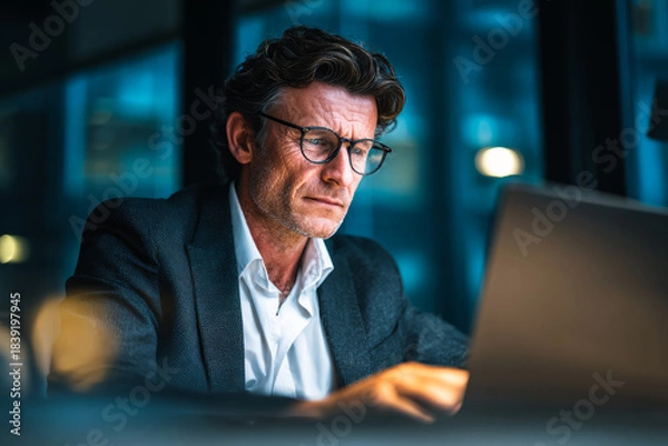 Obraz businessman with laptop