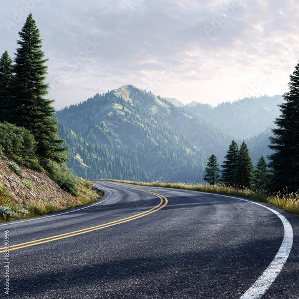 Obraz road in mountains