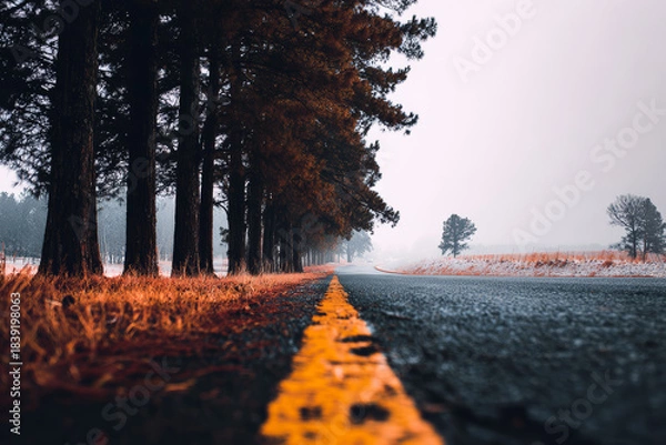 Obraz sunset on the road