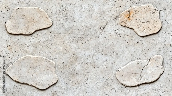 Obraz Grey Beige Stone Texture Background with Irregular Shapes