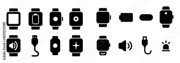 Obraz Digital Clock Icons