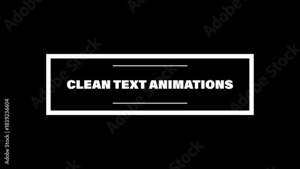 Fototapeta Clean Text Animations