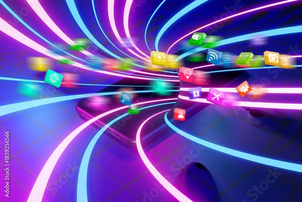 Obraz high-speed Internet, network wireless technology