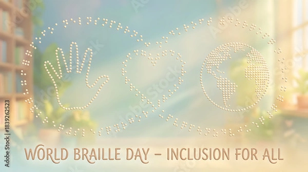 Fototapeta World Braille Day Promoting Inclusion and Accessibility for All