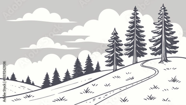 Obraz winter landscape with trees