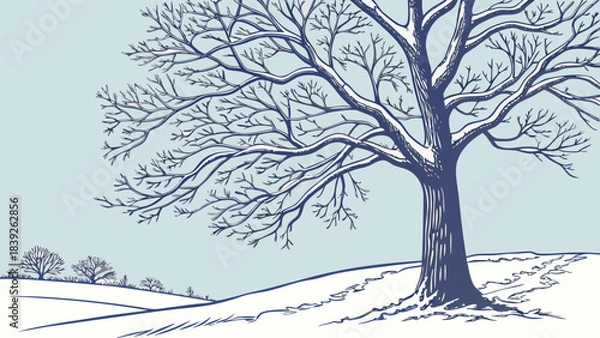 Obraz winter landscape with trees