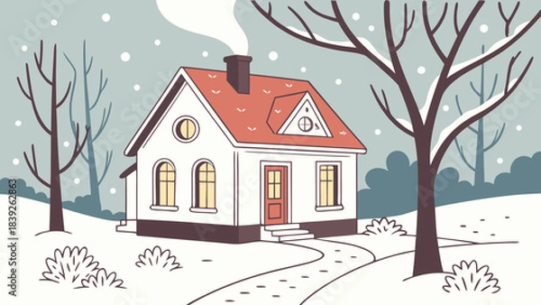 Obraz house in the snow