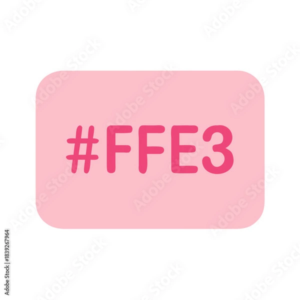 Fototapeta Soft pink color code representation with contrast in a minimalistic design 
