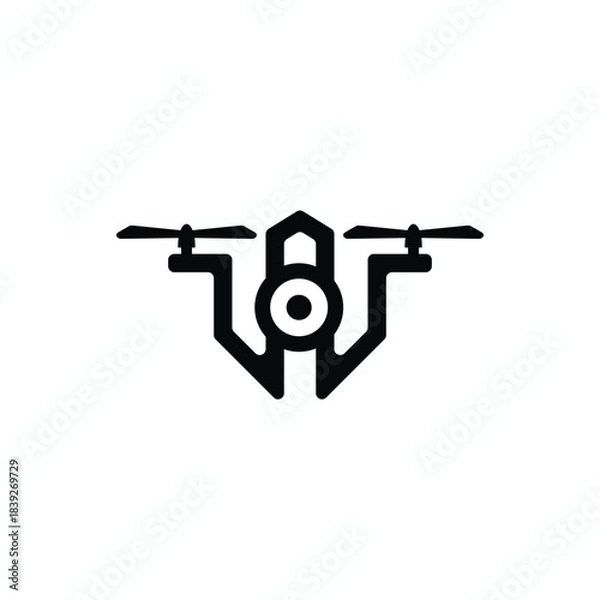 Obraz Camera drone technology logo design
